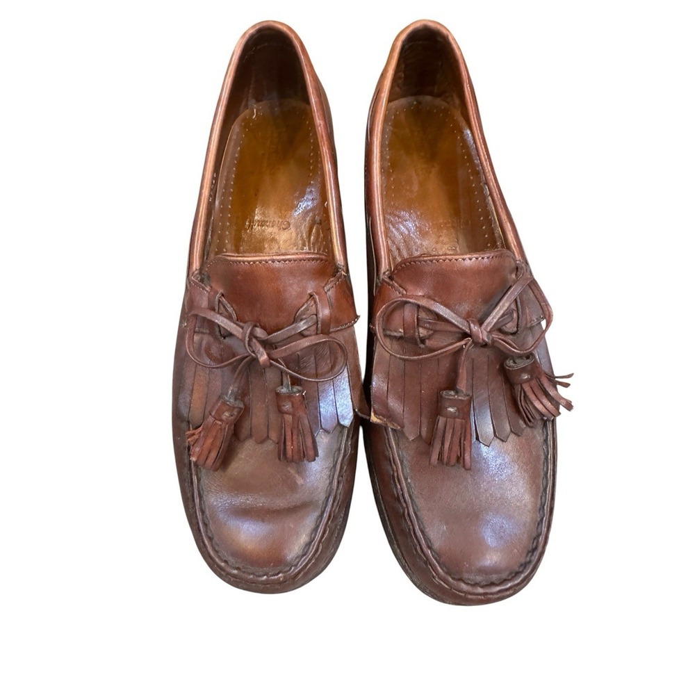 Allen Edmonds Chenault Brown Men's Leather Kiltie Tassel Loafers Shoes Size 9 D